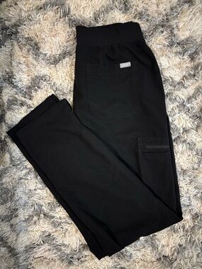 Figs L/T Black Yola Skinny Scrub Pants